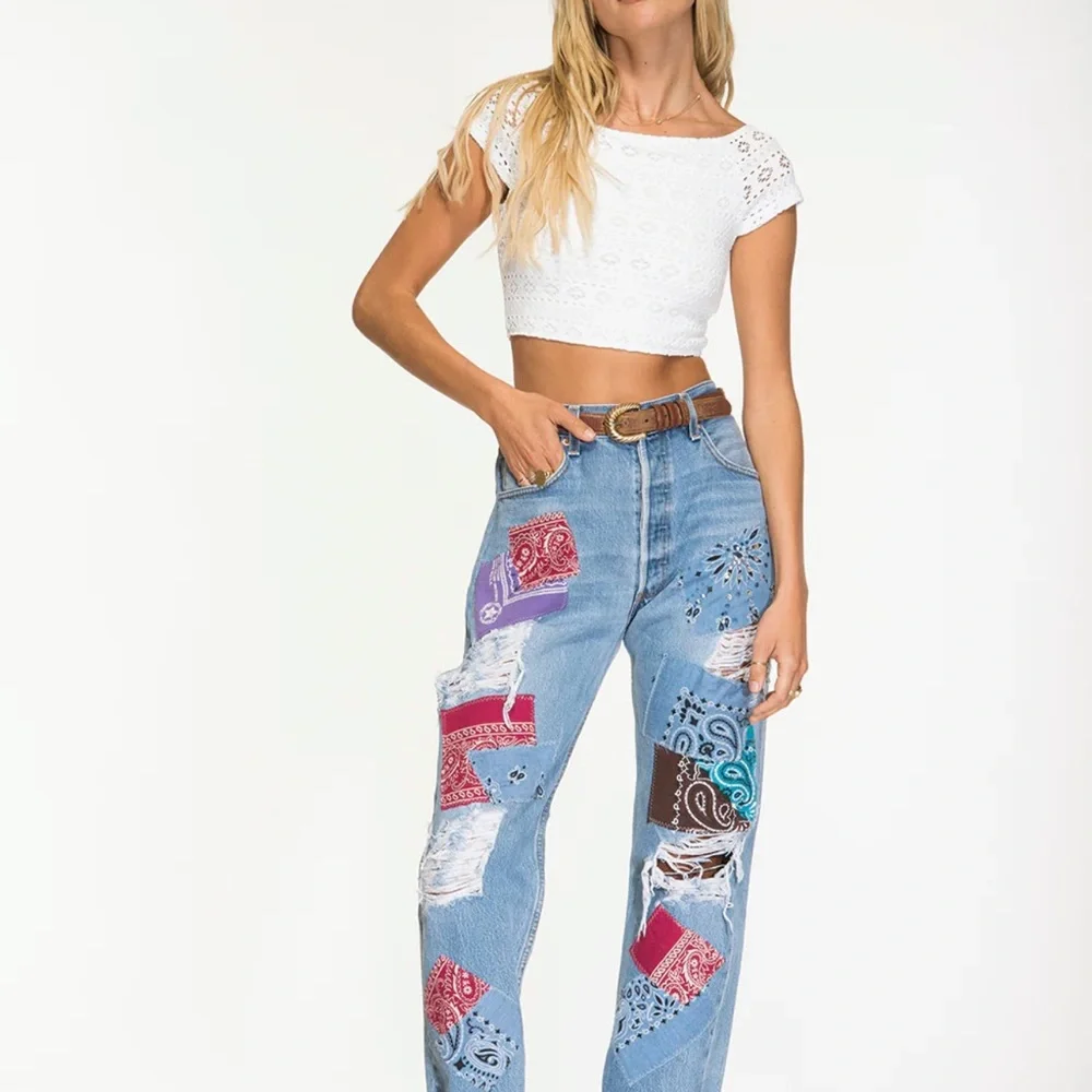 NIGHTCAP Anthropologie *Navajo* white lace crop boho mini micro festival top XS